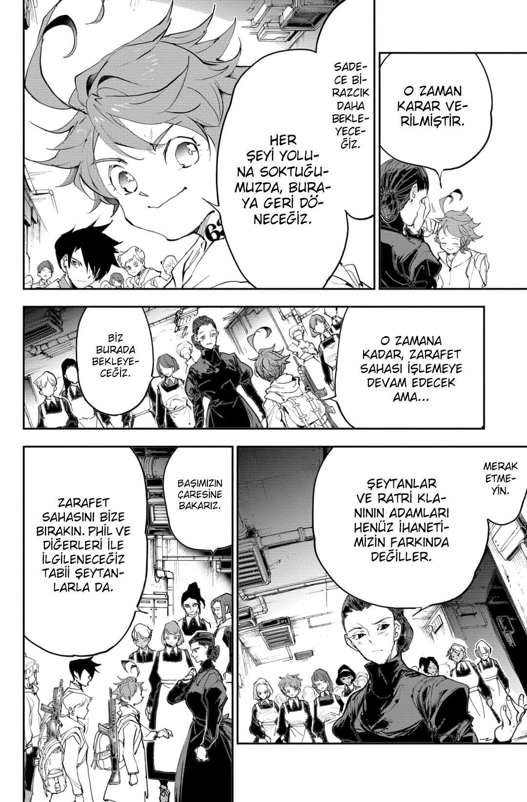 The Promised Neverland mangasının 174 bölümünün 16. sayfasını okuyorsunuz.