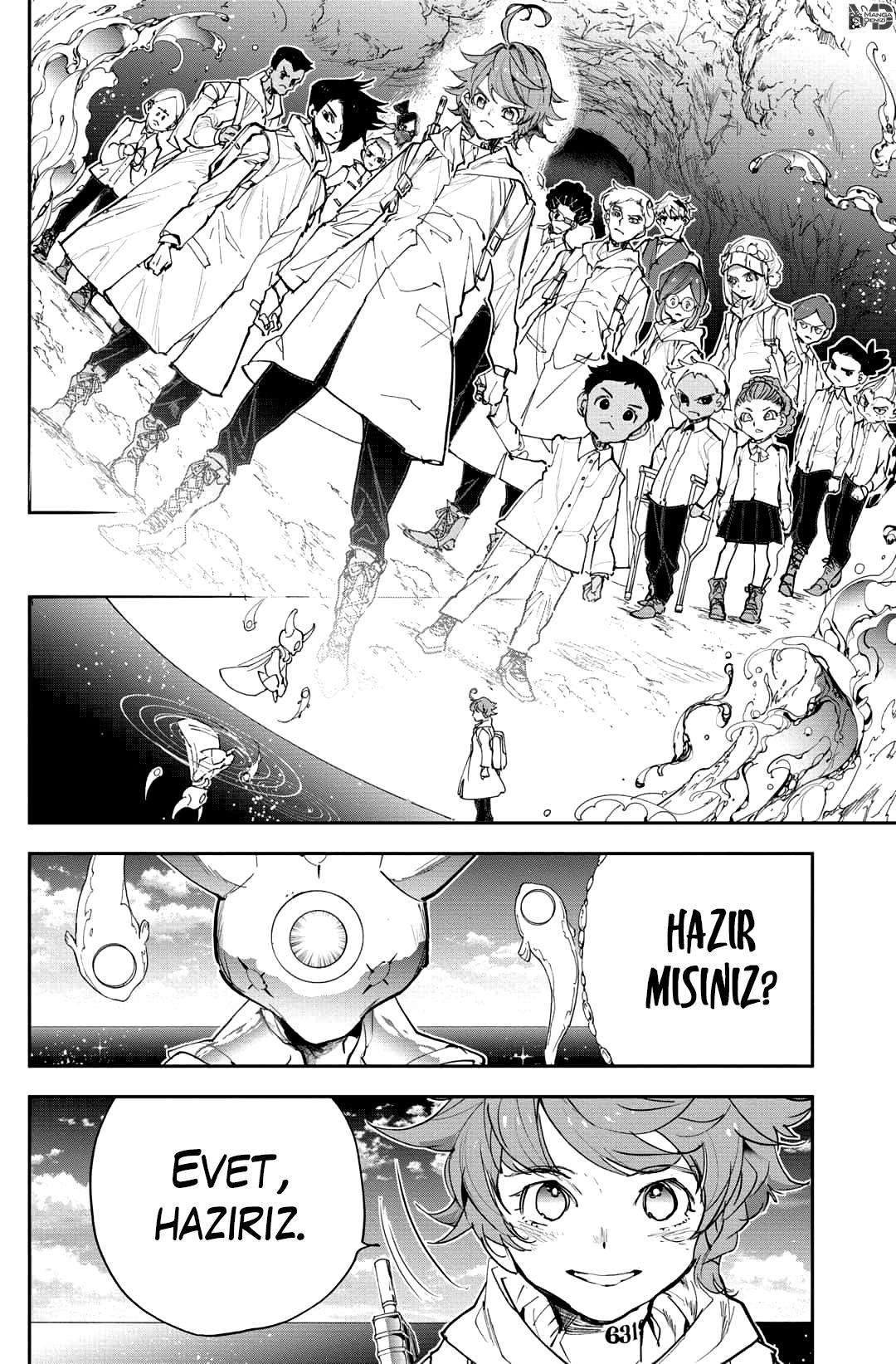 The Promised Neverland mangasının 178 bölümünün 15. sayfasını okuyorsunuz.