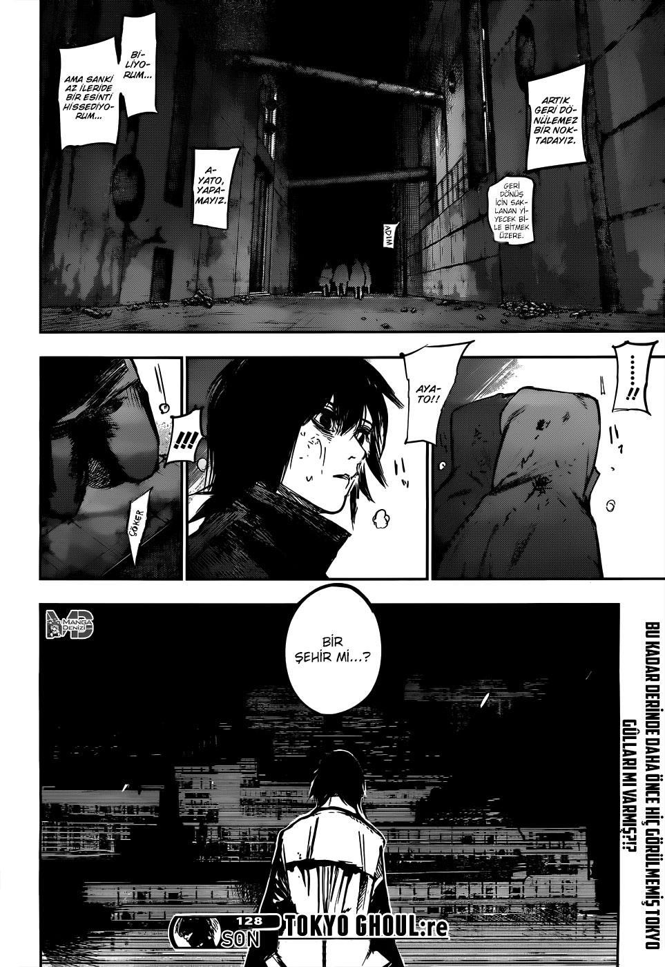 Tokyo Ghoul: RE mangasının 128 bölümünün 19. sayfasını okuyorsunuz.