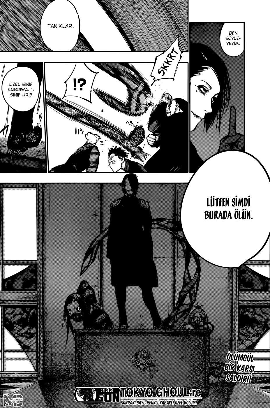 Tokyo Ghoul: RE mangasının 133 bölümünün 19. sayfasını okuyorsunuz.