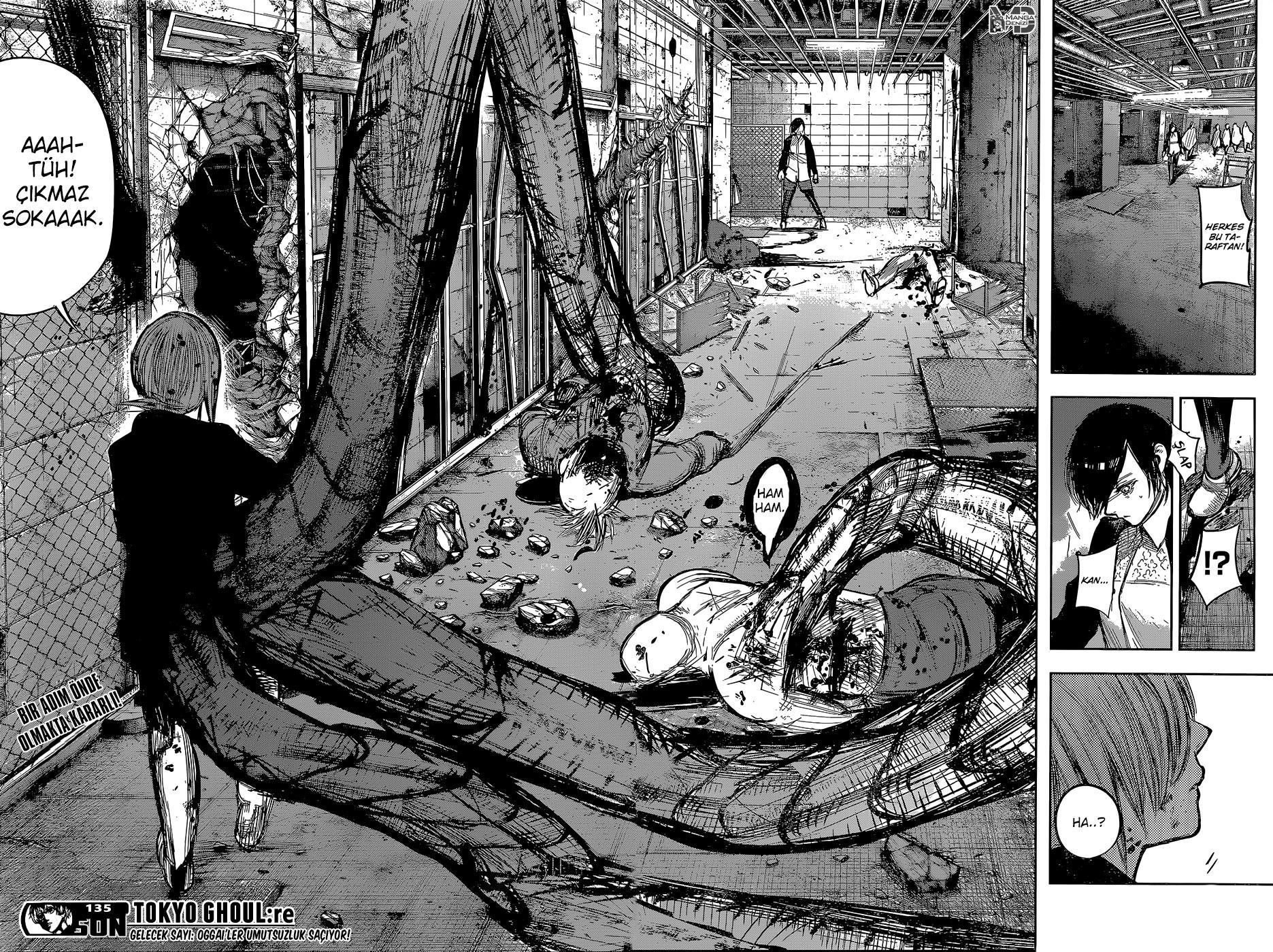 Tokyo Ghoul: RE mangasının 135 bölümünün 19. sayfasını okuyorsunuz.