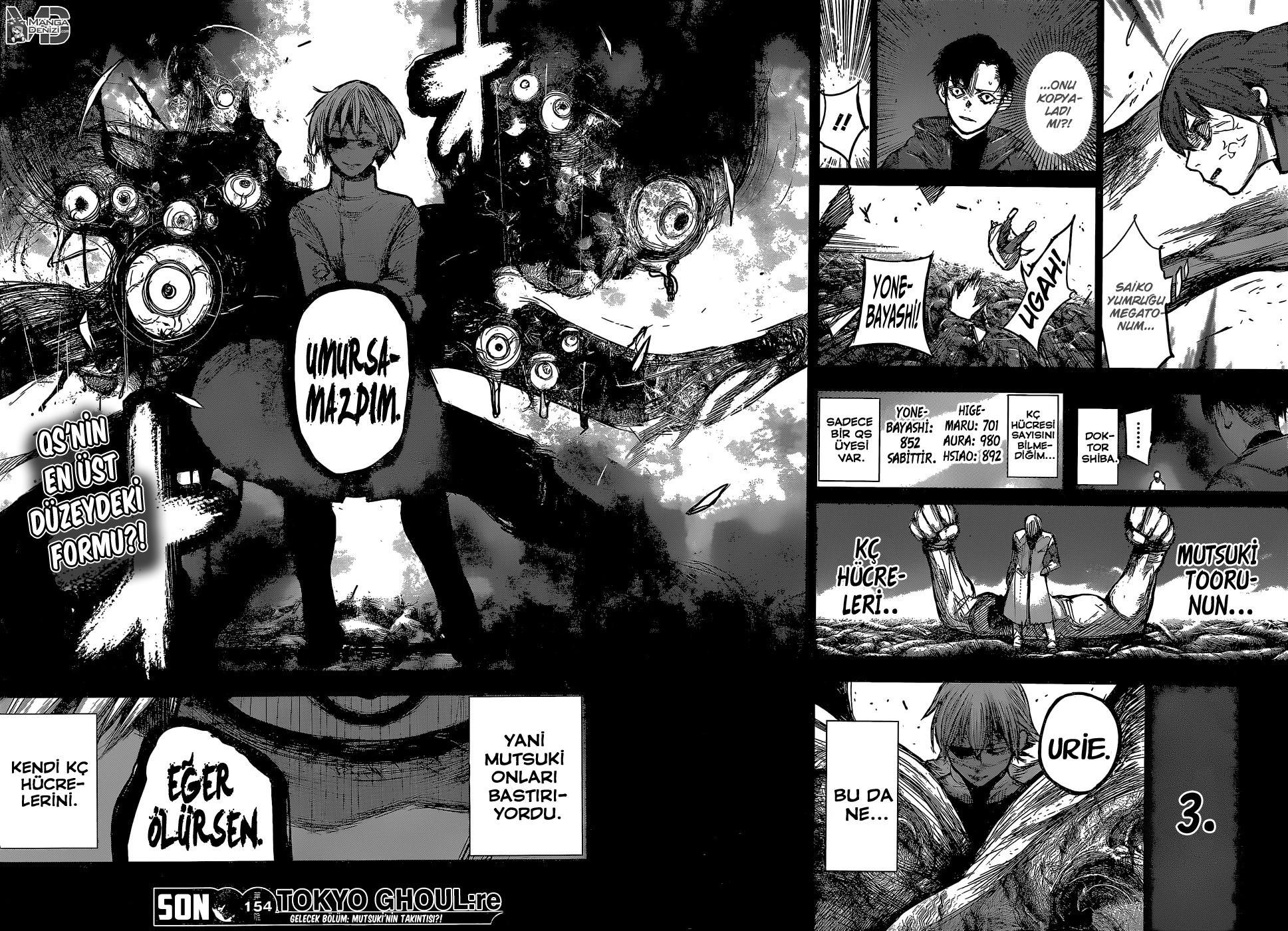 Tokyo Ghoul: RE mangasının 154 bölümünün 19. sayfasını okuyorsunuz.